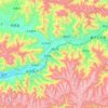 Mappa topografica 达孜区, altitudine, rilievo