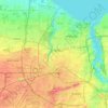 Mappa topografica City of Rochester, altitudine, rilievo
