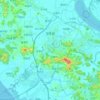 Mappa topografica 양촌읍, altitudine, rilievo