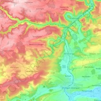 Mappa topografica 89604, altitudine, rilievo