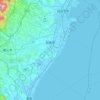 Mappa topografica 鈴鹿市, altitudine, rilievo