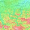 Mappa topografica Salzkammergut, altitudine, rilievo