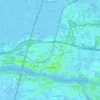 Mappa topografica Gorinchem, altitudine, rilievo