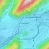 Mappa topografica Interlaken, altitudine, rilievo