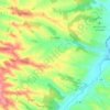 Mappa topografica Lussan, altitudine, rilievo