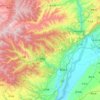 Mappa topografica 韩城市, altitudine, rilievo