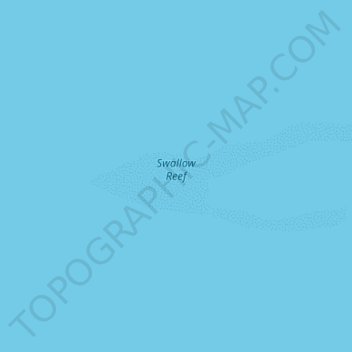 Mappa topografica Swallow Reef, altitudine, rilievo