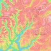 Mappa topografica Luster, altitudine, rilievo