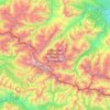 Mappa topografica Кабардино-Балкарский высокогорный заповедник, altitudine, rilievo