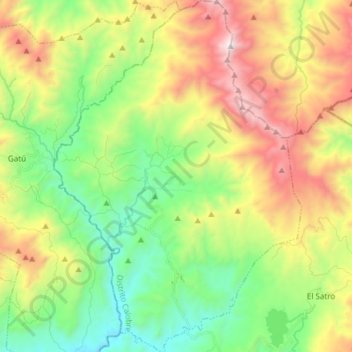 Mappa topografica Chitra, altitudine, rilievo