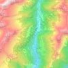Mappa topografica Calanca, altitudine, rilievo