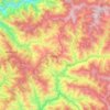 Mappa topografica Theog, altitudine, rilievo