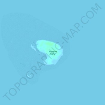 Mappa topografica Bilangan Island, altitudine, rilievo