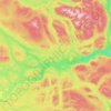 Mappa topografica Area H (Canim Lake/Forest Grove), altitudine, rilievo