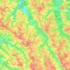 Mappa topografica Eauze, altitudine, rilievo