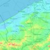 Mappa topografica West-Vlaanderen, altitudine, rilievo