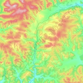 Mappa topografica Жирекенское городское поселение, altitudine, rilievo