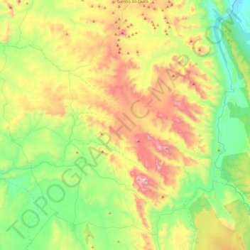 Mappa topografica Pituba, altitudine, rilievo