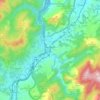 Mappa topografica Andoain, altitudine, rilievo
