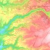 Mappa topografica Avèze, altitudine, rilievo