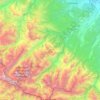Mappa topografica Черекский район, altitudine, rilievo