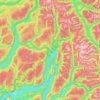 Mappa topografica Area F (Scotch Creek/Seymour Arm), altitudine, rilievo