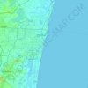 Mappa topografica Chennai, altitudine, rilievo