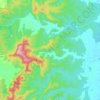 Mappa topografica Busbys Flat, altitudine, rilievo