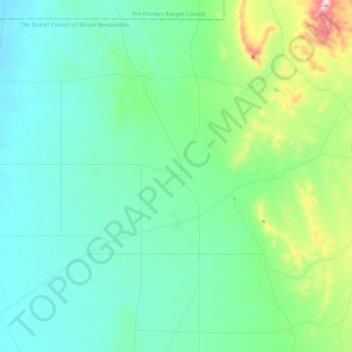 Mappa topografica Hammond, altitudine, rilievo