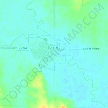 Mappa topografica Barnard, altitudine, rilievo