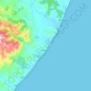 Mappa topografica Brancaleone, altitudine, rilievo