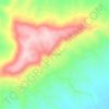 Mappa topografica The Bluff, altitudine, rilievo