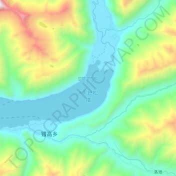 Mappa topografica 八松错, altitudine, rilievo