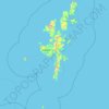 Mappa topografica Isole Shetland, altitudine, rilievo