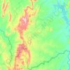 Mappa topografica Palmeirópolis, altitudine, rilievo
