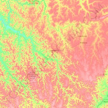 Mappa topografica Chapadinha, altitudine, rilievo