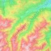 Mappa topografica Le Gave d'Azun, altitudine, rilievo