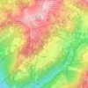 Mappa topografica Leysin, altitudine, rilievo