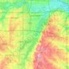 Mappa topografica Grand Prairie, altitudine, rilievo
