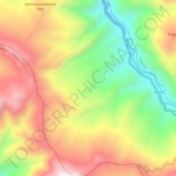 Mappa topografica Provincia de Chota, altitudine, rilievo