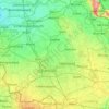 Mappa topografica Arrondissement Oost-Brabant, altitudine, rilievo