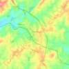 Mappa topografica Roanoke, altitudine, rilievo