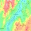 Mappa topografica Cheshire, altitudine, rilievo