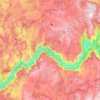 Mappa topografica Gorges du Tarn Causses, altitudine, rilievo