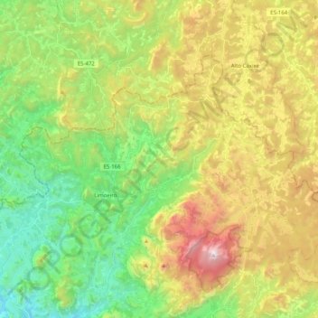 Mappa topografica Limoeiro, altitudine, rilievo
