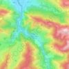 Mappa topografica Cette-Eygun, altitudine, rilievo