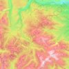 Mappa topografica Comanche Peak Wilderness Area, altitudine, rilievo