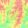 Mappa topografica Shelby, altitudine, rilievo