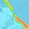 Mappa topografica Etty Bay, altitudine, rilievo