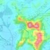 Mappa topografica Potecas, altitudine, rilievo